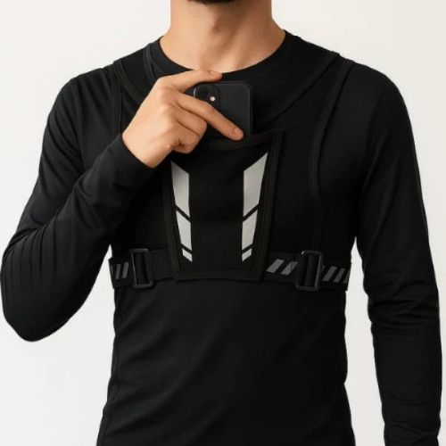 Gilet de course ultra­lég­er réfléchissant + Gourde d’hydratation offerte