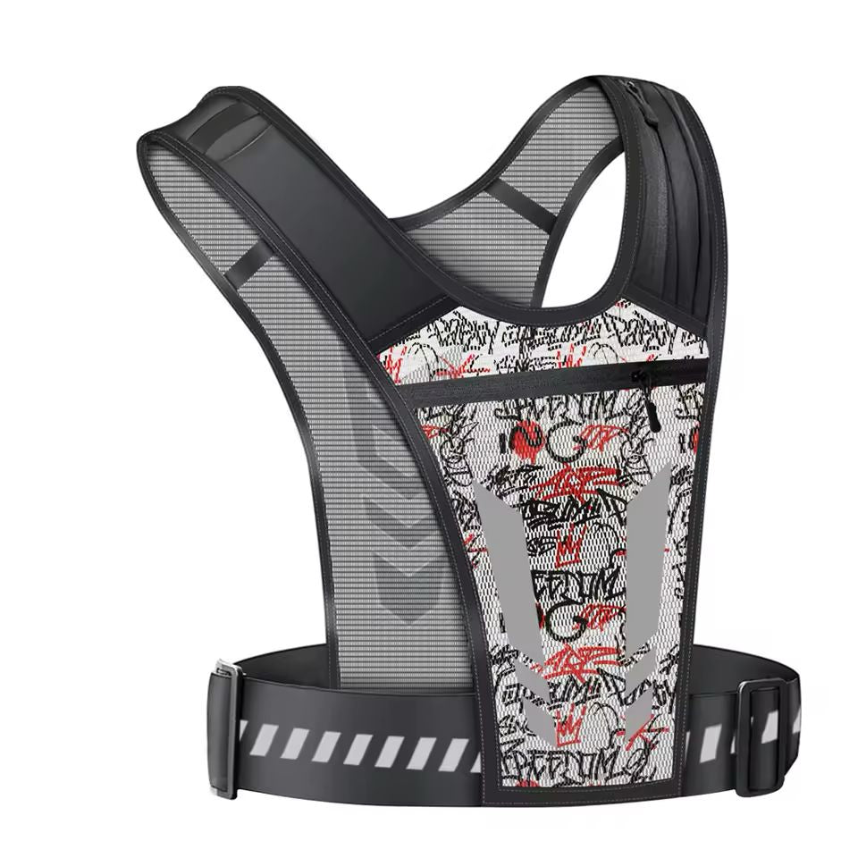 Gilet de course ultra­lég­er réfléchissant + Gourde d’hydratation offerte